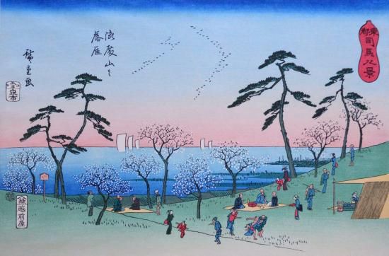 安藤広重画 東都司馬八景 Ando Hiroshige Eight Views of Shiba