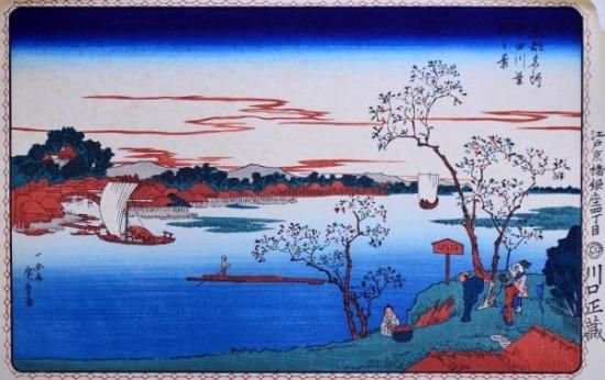 歌川広重画浮世絵 東都名所 分売 d:隅田川葉桜之景 - 赤尾照文 歌川広重画浮世絵 東都名所 分売 d:隅田川葉桜之景 - 赤尾照文