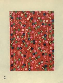  Japanese paper with colored figures.潸ʪ  (one piece˺̿Ǻ