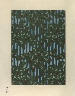  Japanese paper with colored figures.潸ʪ  (one piece˺̿Ǻ