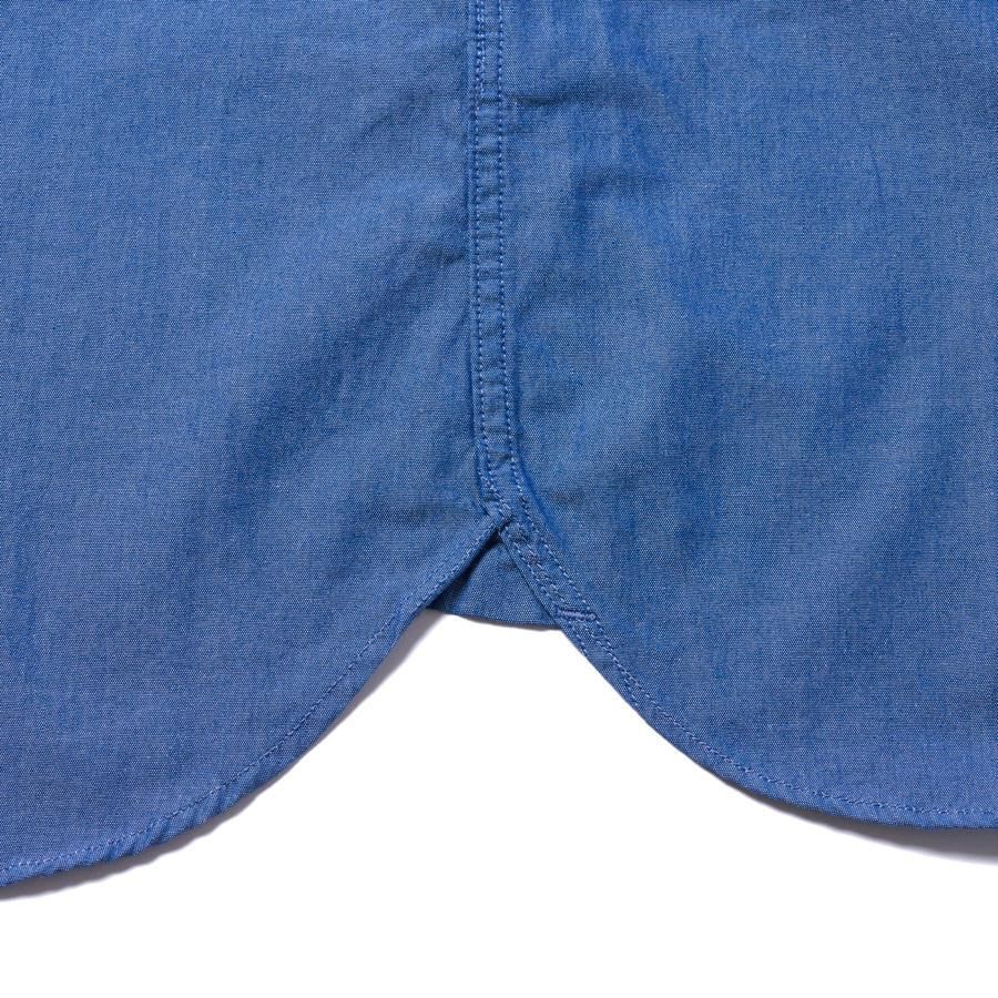 SINME シンメ ダンガリークロスシャツ ブルー SALE 20%OFF ダンガリークロスシャツ - SINME ONLINE STORE