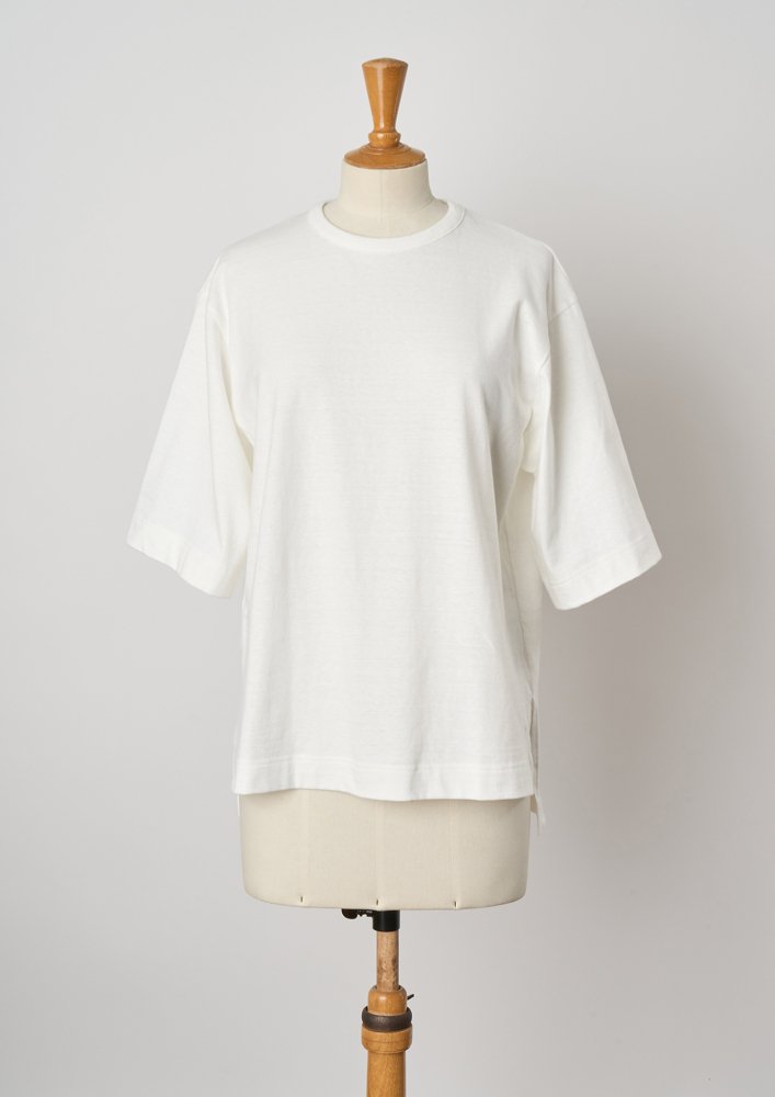 SINME Uネックブラウス オフホワイト - シャツ/ブラウス(半袖/袖なし)