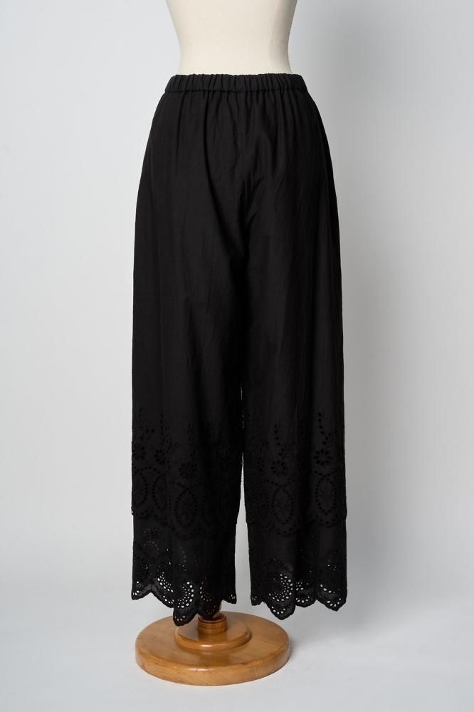 FINAL SALE 40%OFF コットンレースパンツ ブラック（2タイプ