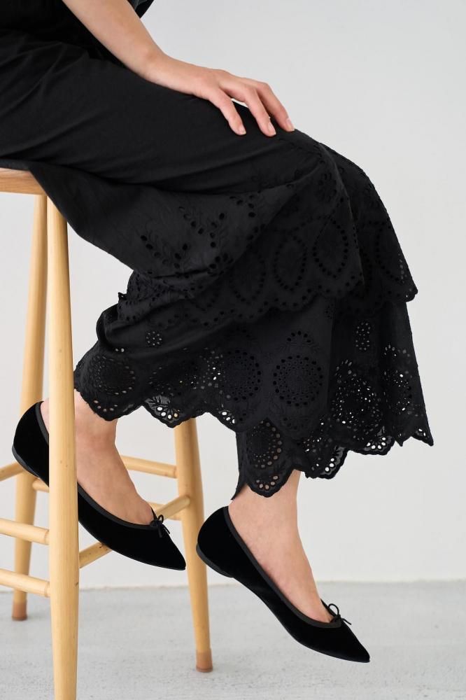 お値下げです❗️超美品‼️ENFOLD軽くて涼しいコットンパンツ サイズ40ブラック お値下げです❗️超美品‼️ENFOLD軽くて涼しいコットンパンツ