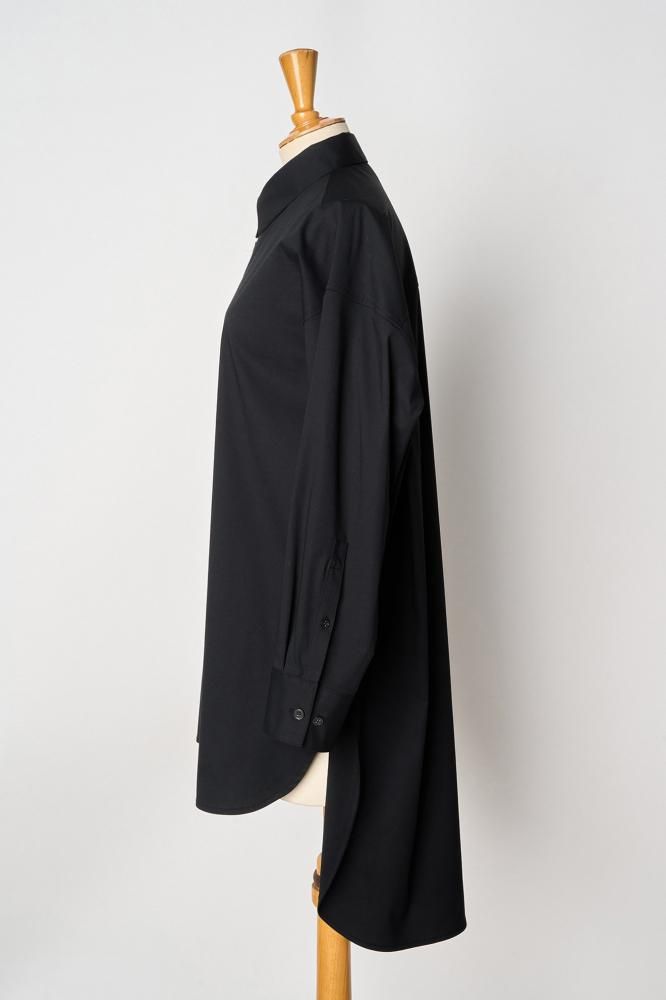 ロングシャツ ブラック - SINME ONLINE STORE ロングシャツ ブラック - SINME ONLINE STORE