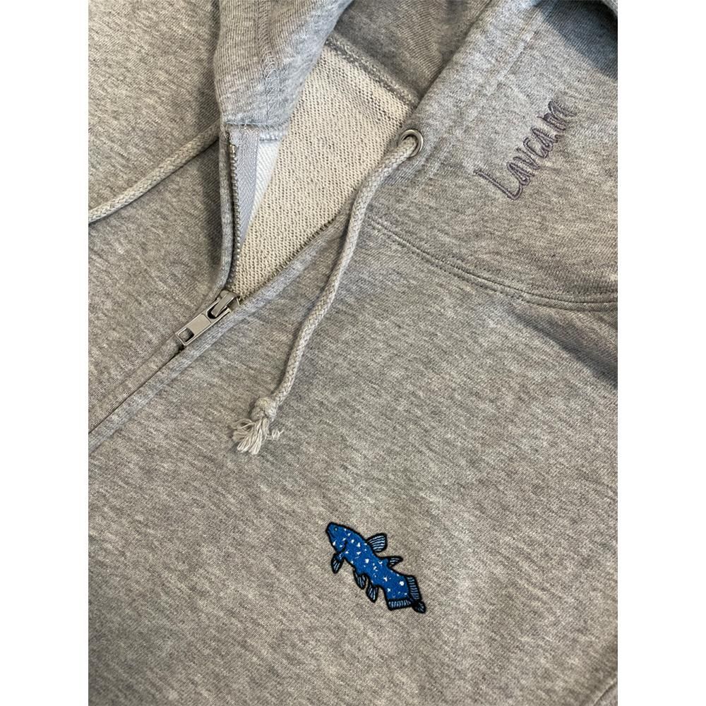 ジップパーカー(刺繍ワンポイント) - 深海魚ファッション ジップパーカー(刺繍ワンポイント) - 深海魚ファッション