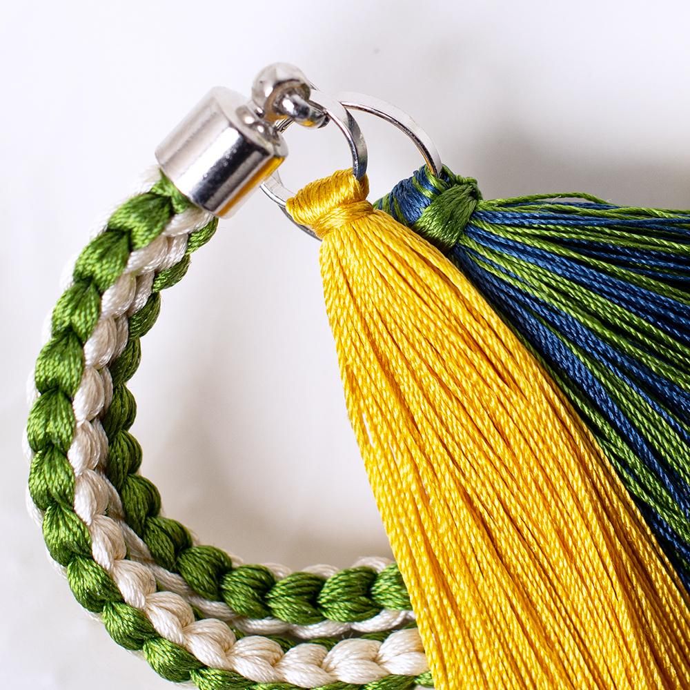 組紐技法を使ったタッセルバッグチャーム - ONLINE SHOP Handiworks by nao