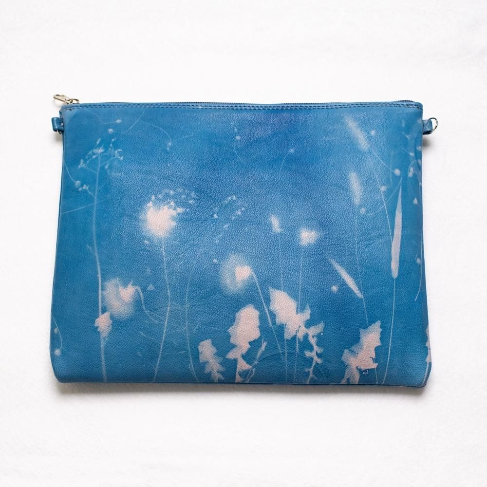 サイアノタイプ：レザータブレットケース - ONLINE SHOP Handiworks by nao