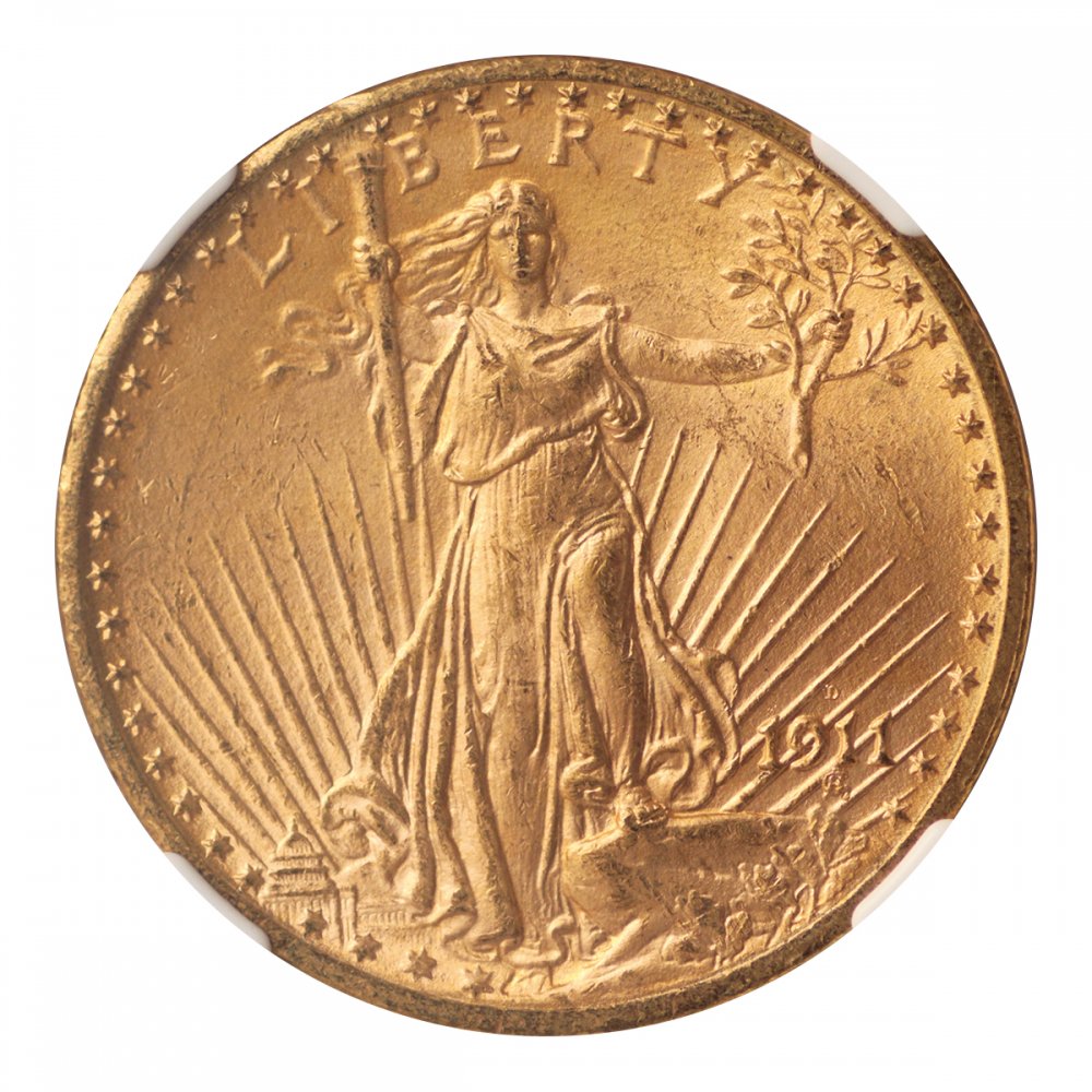 女神 立像 20ドル金貨 1911年(D) NGC MS65 - セキグチは1964年創業の