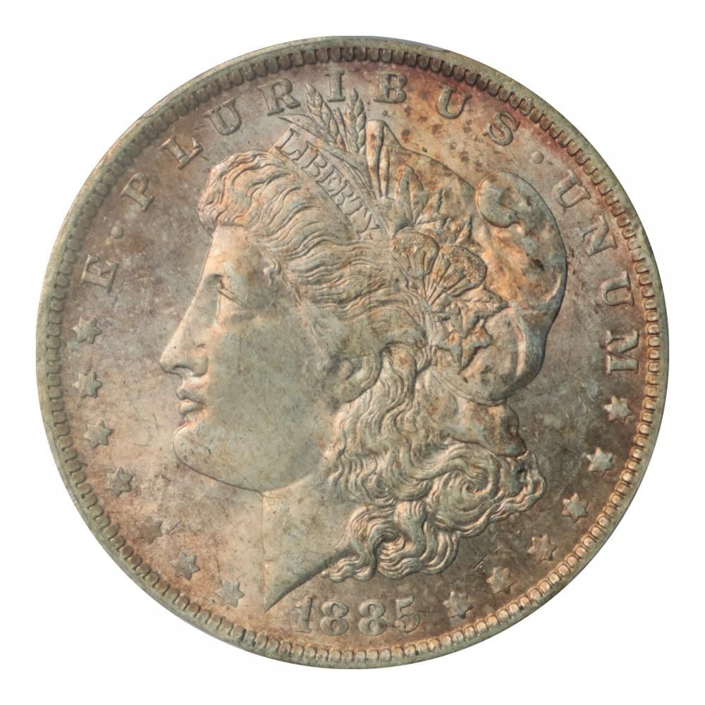 アメリカ 1885年(O) 1ドル銀貨 モルガンダラー PCGS MS63 - セキグチは