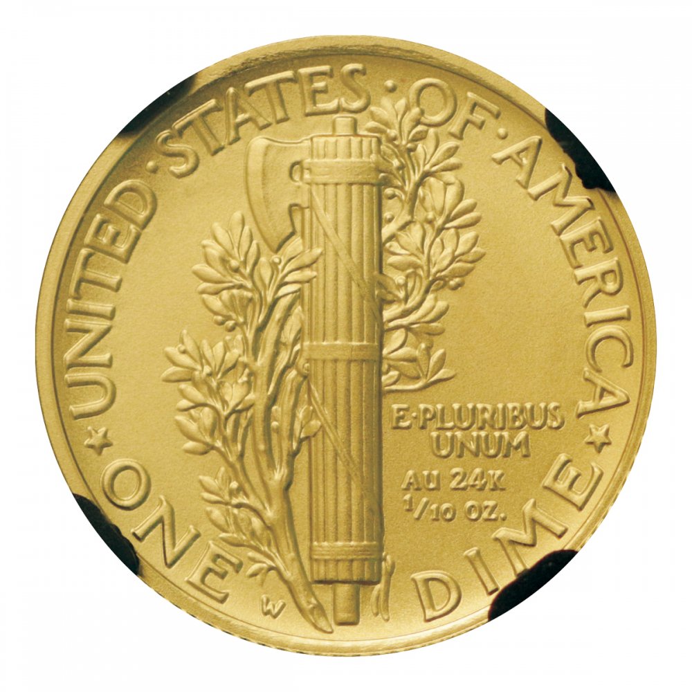 アメリカ 2016年 10セント マーキュリーダイム 発行100年記念金貨 NGC SP69 - セキグチは1964年創業の古銭・アンティークコイン・切手の販売買取専門店