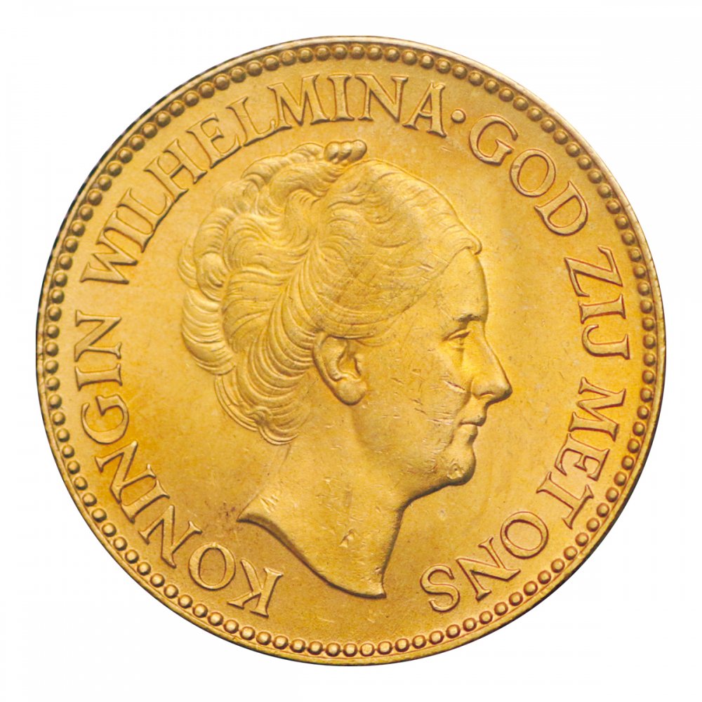 オランダ 1925年 10ギルダー金貨（未使用） - セキグチは1964年