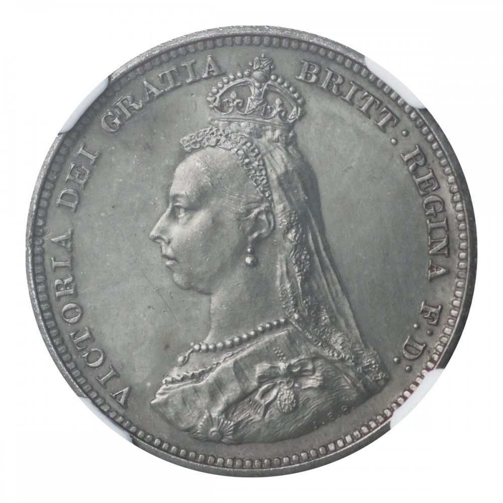 イギリス　1シリング銀貨（ヴィクトリア女王オールドヘッド）6枚セット