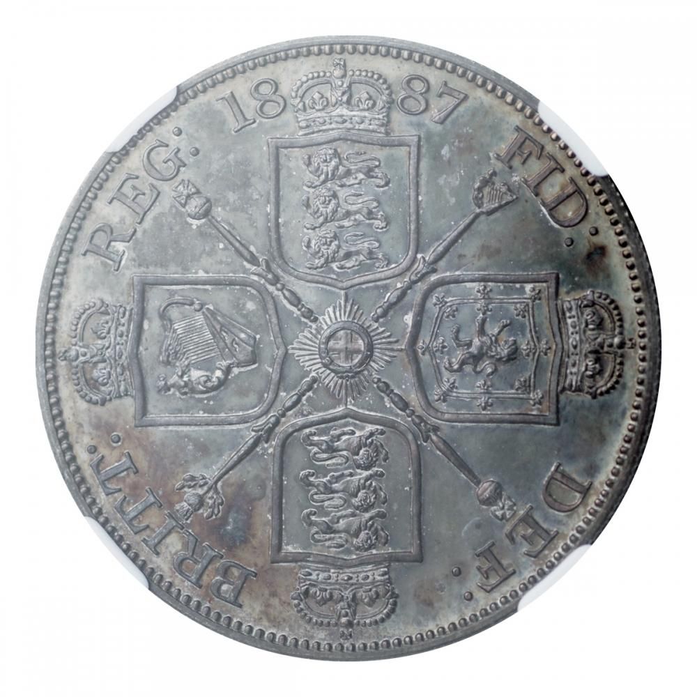 イギリス 1887年 ダブルフローリン銀貨 NGC PF63 CAMEO - セキグチは