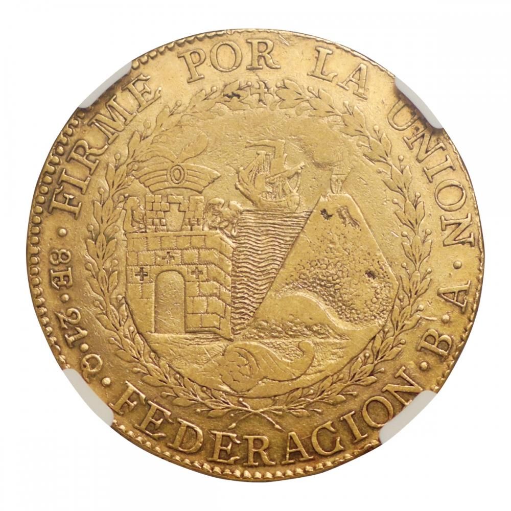 海外旧コイン 8 ペルー 1837年 8エスクード金貨 NGC XF40 - セキグチは1964年