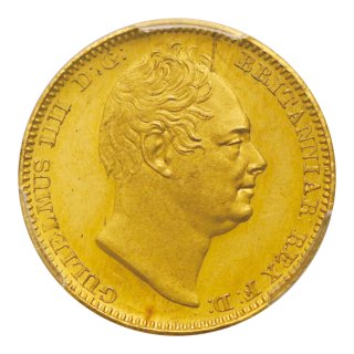 イギリス 1831年 1/2ソブリン金貨 ウィリアム4世 NGC PR62 DCAM