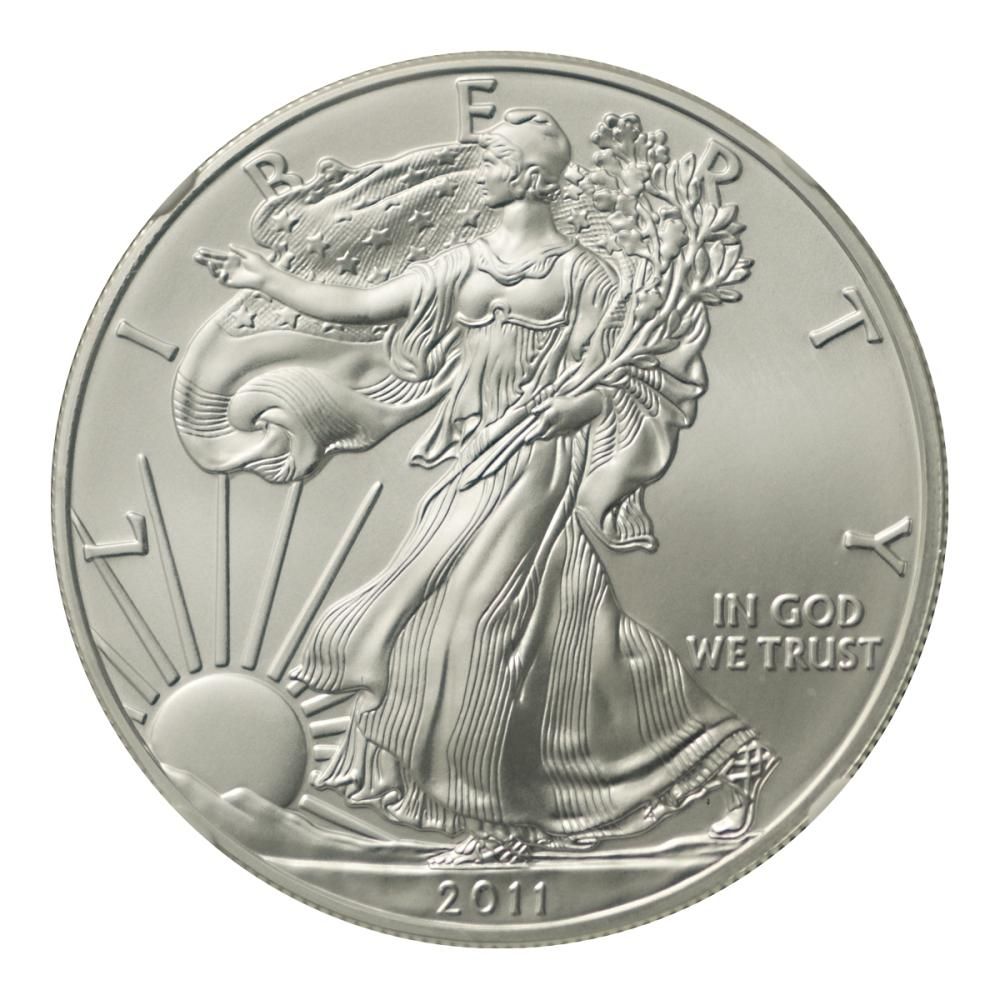 Certified Uncirculated Silver Eagle 2011-W MS70 NGC | Golden