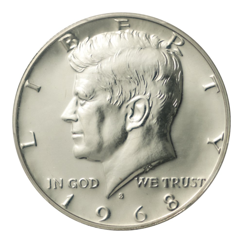 アメリカ 1968年（S）ケネディ 50セント銀貨 PCGS PR68 - セキグチは