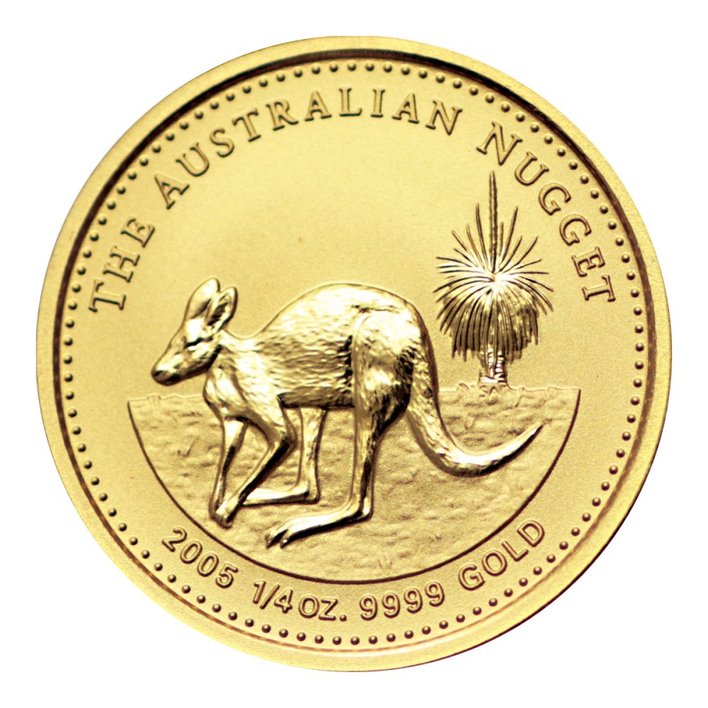 オーストラリア 2005年 25ドル カンガルー 1/4オンス金貨（未使用