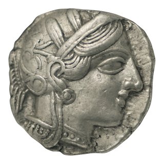 古代ギリシャふくろうテトラドラクマ銀貨 アッテカアテネ NGC ch:XF