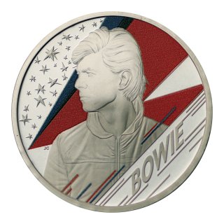 イギリス 2020年２ポンド銀貨 （1オンス） プルーフ デビットボウイ カラーコイン