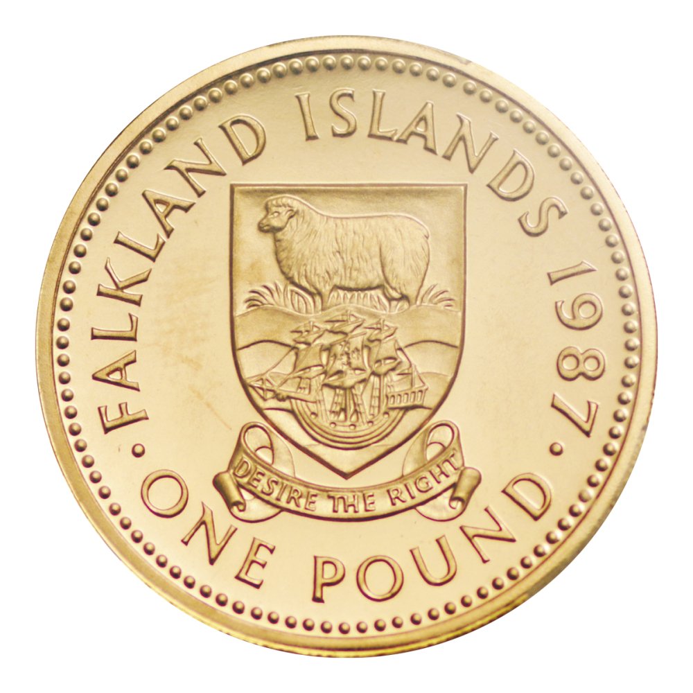 フォークランド諸島 1987年 1ポンド金貨 ピエフォー PCGS PR66 DCAM - セキグチは1964年創業の古銭・アンティークコイン・切手 の販売買取専門店