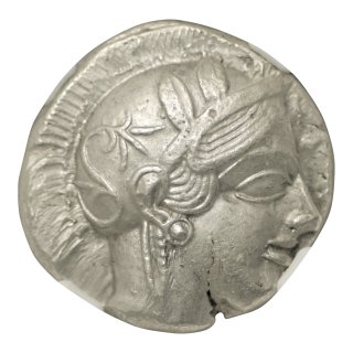 古代ギリシャふくろうテトラドラクマ銀貨 アッテカアテネ NGC Ch:AU