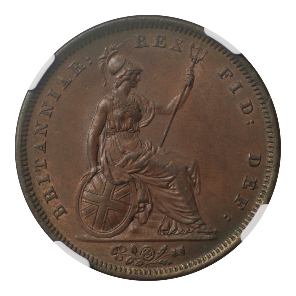 イギリス1826年 1ペニー銅貨 ジョージ4世 NGC MS64 BN - セキグチは