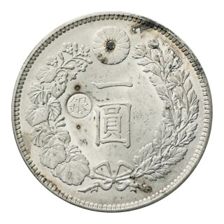 新1円銀貨 明治28年 左丸銀 （極美品）