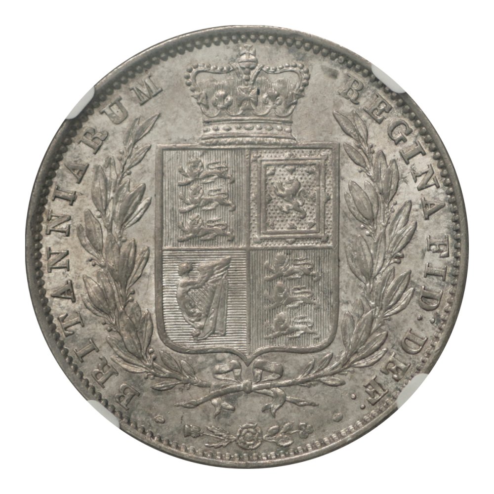 イギリス 1849年 1/2クラウン銀貨 ヤングヴィクトリア女王肖像 NGC 