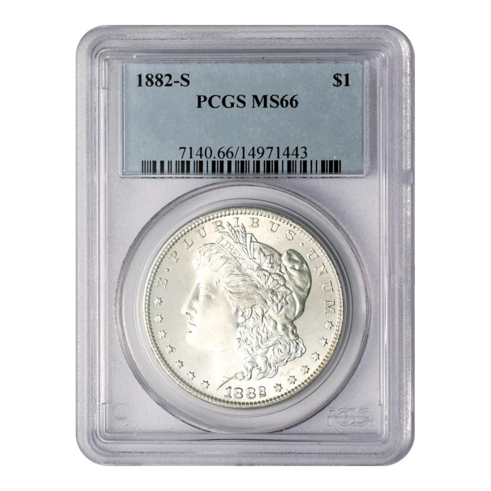 アメリカ 1882年(S)1ドル銀貨 モルガンダラー PCGS MS66 アメリカ 1882年(S)1ドル銀貨 モルガンダラー PCGS MS66