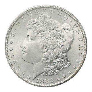 アメリカ  1882年（S）1ドル銀貨 モルガンダラー  PCGS MS66