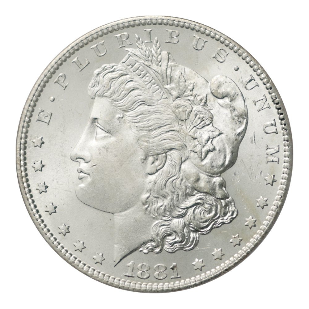 モルガンダラー　1881年　1ドル銀貨　銀貨  PCGS MS66鑑定品