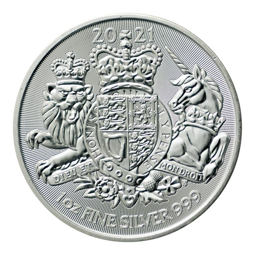 イギリス 2021年 2ポンド銀貨 クィーンズ&ビースト（未使用