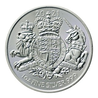 イギリス 2021年 2ポンド銀貨 クィーンズ&ビースト（未使用）