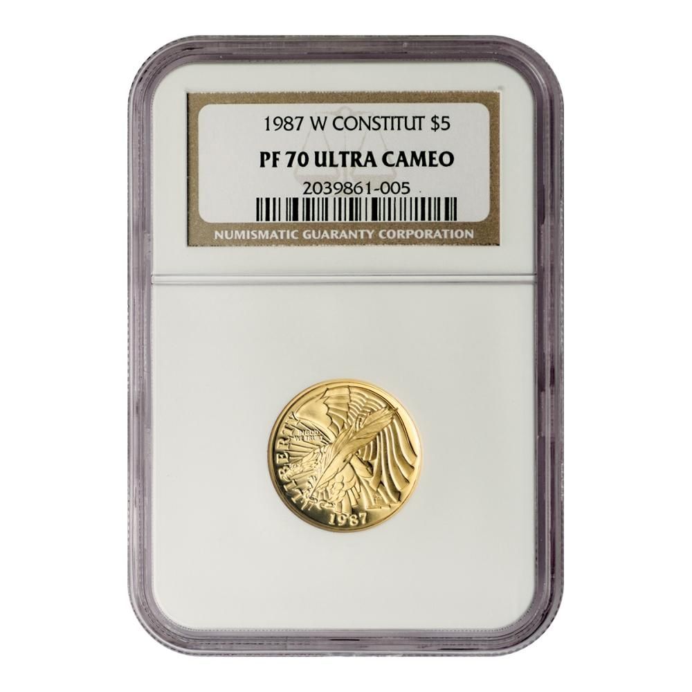 アメリカ 1987年（W） 5ドル金貨 憲法200年記念 NGC PF70 ULTRA