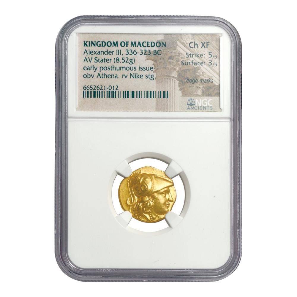 マケドニア王国 アレキサンドロス3世 AV Stater NGC Ch XF