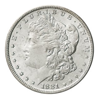 アメリカ 1881年（S）1ドル銀貨 モルガンダラー（未使用）