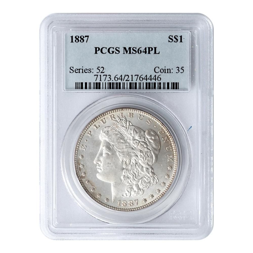 アメリカ 1887年 1ドル銀貨 モルガンダラー PCGS MS64PL アメリカ 1887年 1ドル銀貨 モルガンダラー PCGS MS64PL