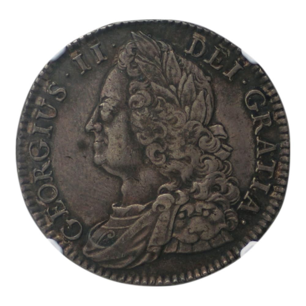 イギリス 1745年 1/2クラウン銀貨 ジョージ2世 NGC XF40 イギリス 1745年 1/2クラウン銀貨 ジョージ2世 NGC XF40