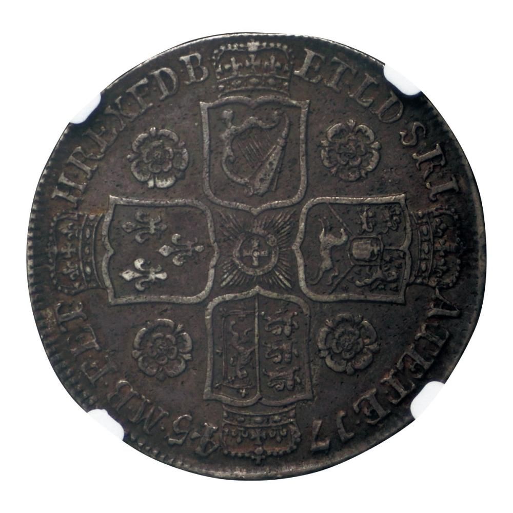 イギリス 1745年 1/2クラウン銀貨 ジョージ2世 NGC XF40 イギリス 1745年 1/2クラウン銀貨 ジョージ2世 NGC XF40