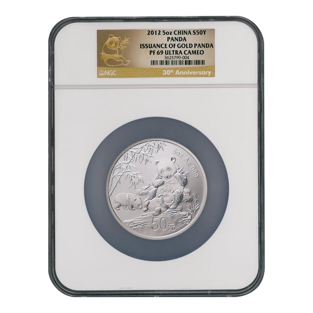 中国 2012年 50元パンダ銀貨(純銀5オンス) NGC PF69 ULTLA 中国 2012年 50元パンダ銀貨(純銀5オンス) NGC PF69 ULTLA