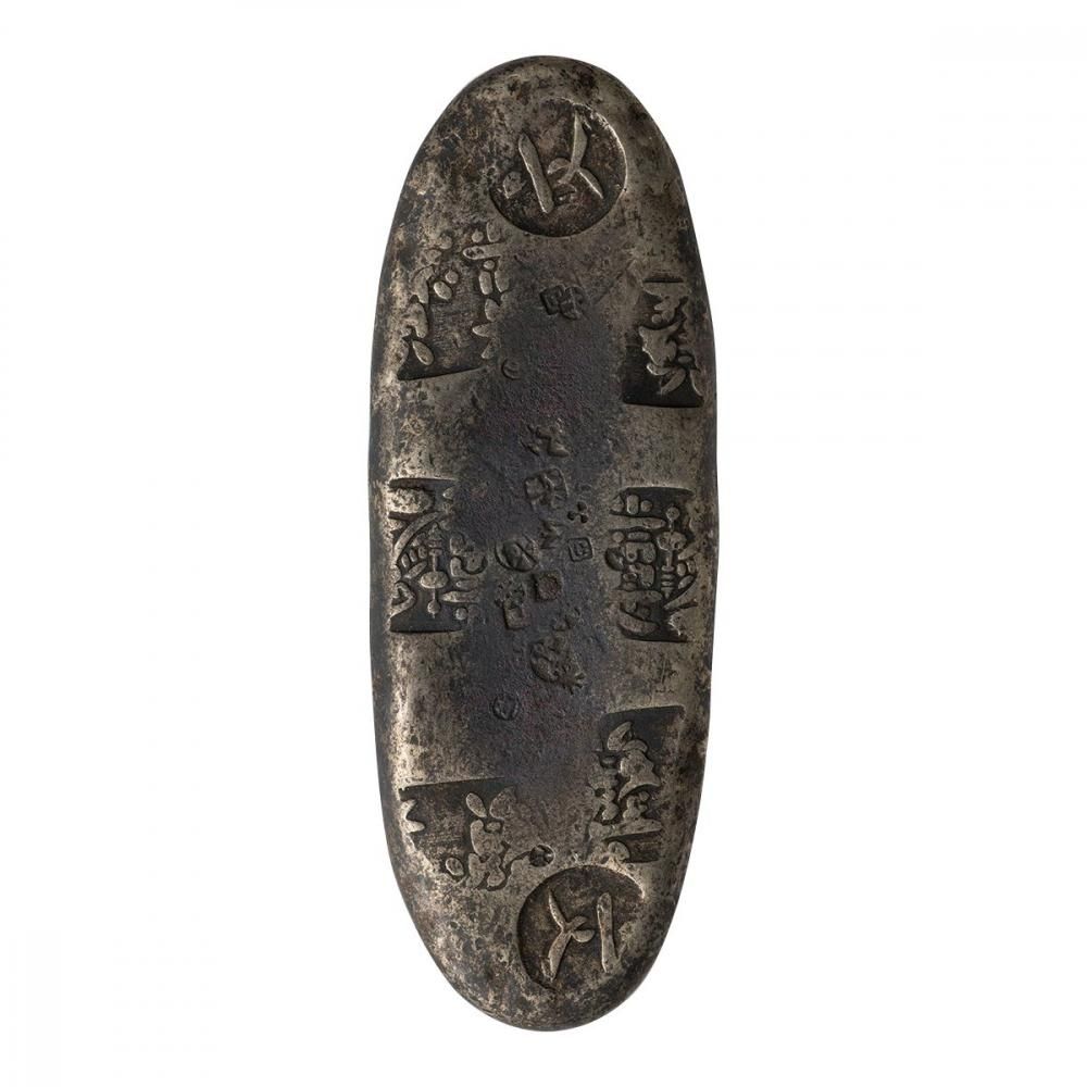 日本絵銭　日本古金銀　元文丁銀 元文丁銀 164g | 明治以前の日本の古銭,丁銀・豆板銀,丁銀 | i