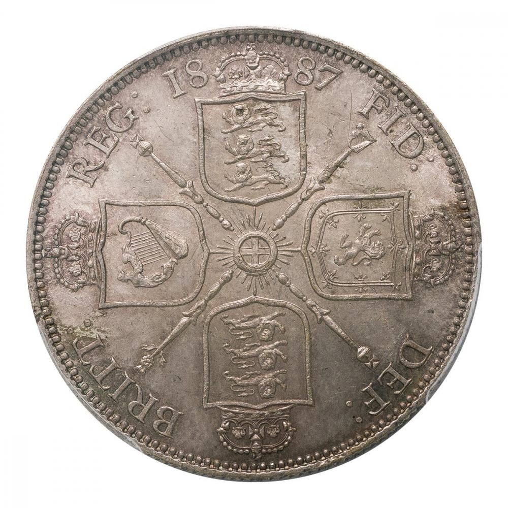 イギリス 1887年 ヴィクトリア女王フローリン銀貨 ジュビリー イギリス 1887年 ヴィクトリア女王フローリン銀貨 ジュビリー