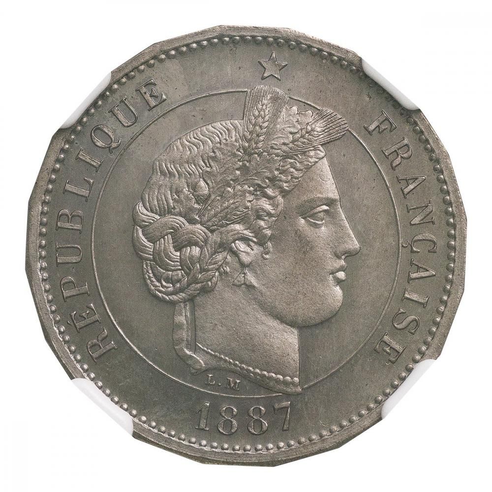 フランス 1887年 20センチューム エッセイ NGC MS65 - セキグチ