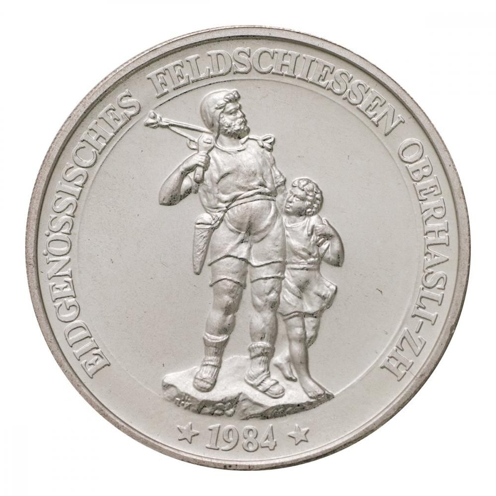 スイス 1984年 50フラン銀貨 射撃祭初年号（未使用） - セキグチは1964