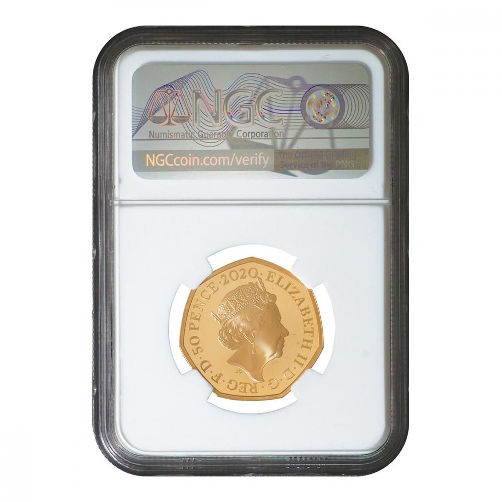 1オンスレプリカコイン21枚セット イギリス2020年 恐竜シリーズ メガロサウルス 50ペンス金貨 NGC