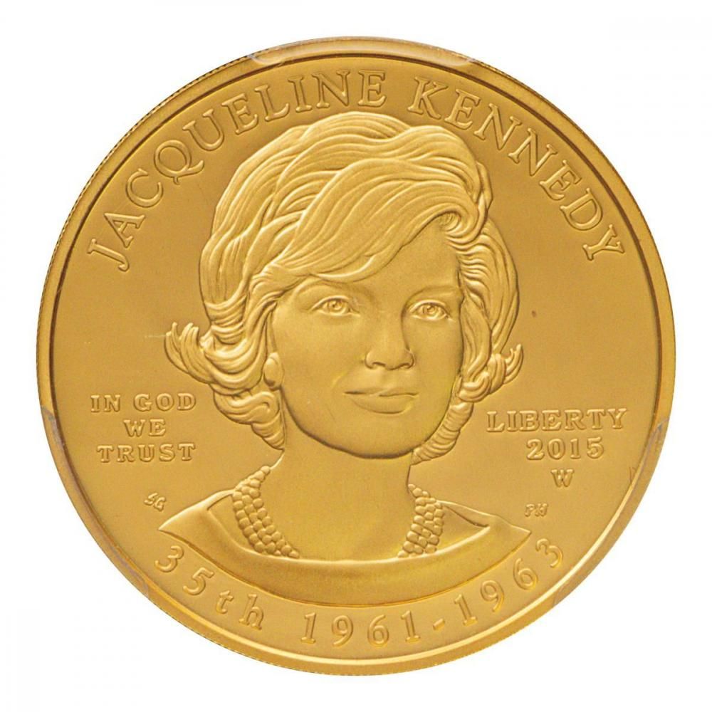 2015年 アメリカ 10ドル金貨 ファーストスパウズ 　ケネディPR70 アメリカ 2015年銘W 10ドル 1/2オンス 純金貨ファーストスパウズ