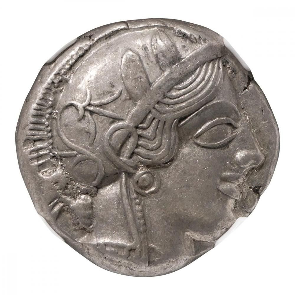 古代ギリシャ ふくろう テトラドラクマ銀貨 アッテカアテネ NGC