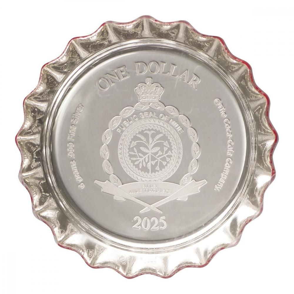 ニウエ2025年 1ドル銀貨 コカコーラボトルキャップ PCGS